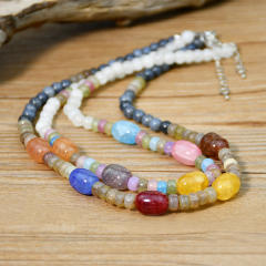 Personality natural crystal bead necklace