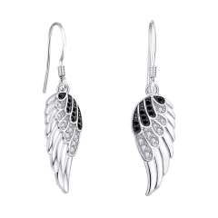 Hot sale locket angel wing color rhinestone mother's day necklace