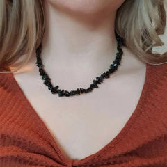 Summer beach design irregular shape crystal beads choker necklace