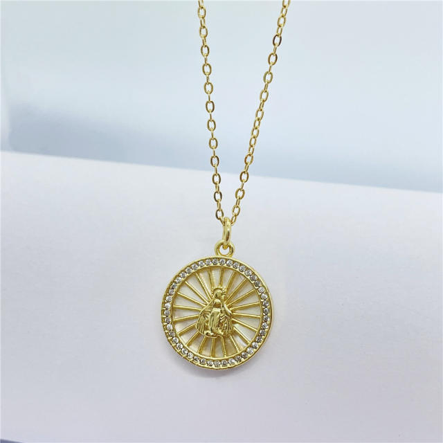 Evil eye butterfly heart pendant eal gold plated copper necklace