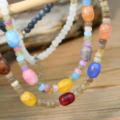 Personality natural crystal bead necklace
