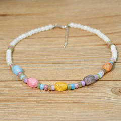 Personality natural crystal bead necklace