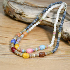 Personality natural crystal bead necklace