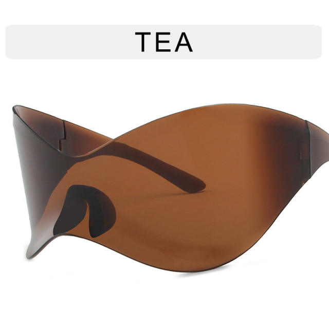 Y2K personality colorful rimless sunglasses