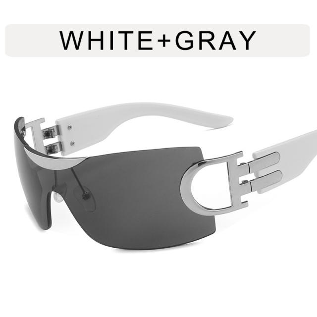 Y2K personality rimless sunglasses