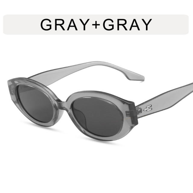Easy match oval shape sunglasses