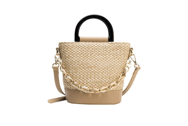 Korean fashion straw bucket bag