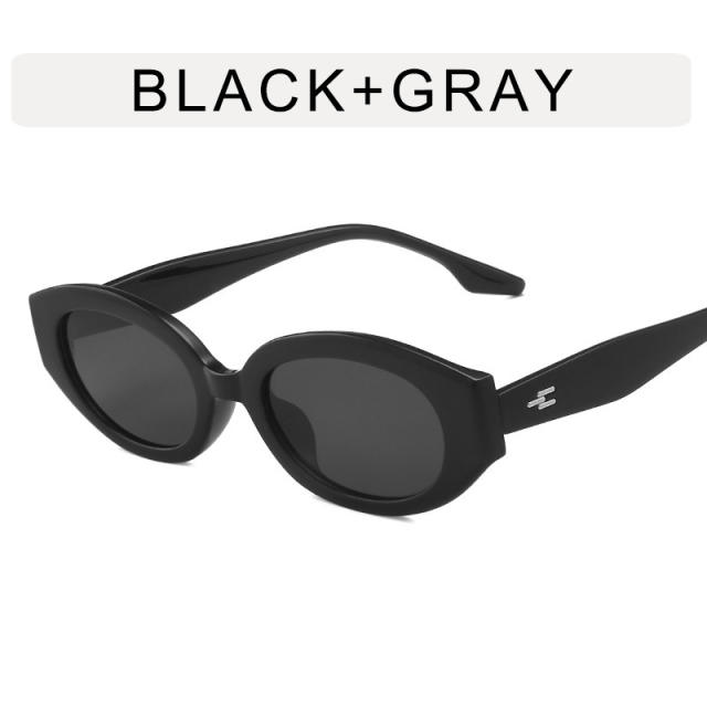 Easy match oval shape sunglasses