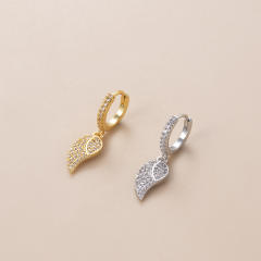 Star heart wing copper huggie earrings(1pcs price)