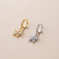 Star heart wing copper huggie earrings(1pcs price)