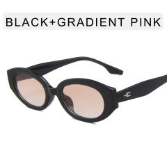 Easy match oval shape sunglasses