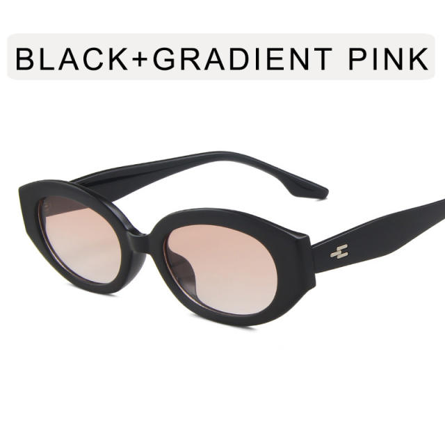 Easy match oval shape sunglasses