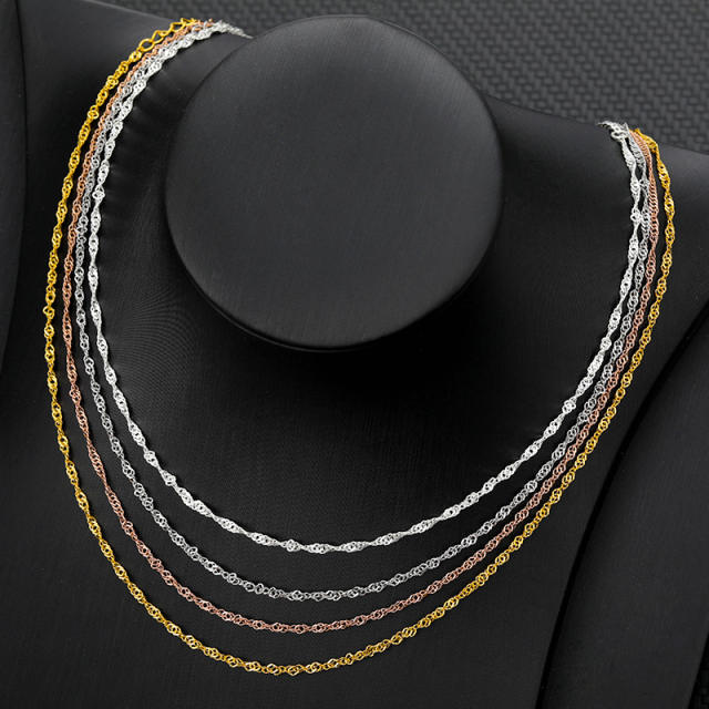 18K gold plated stainless steel chain necklace