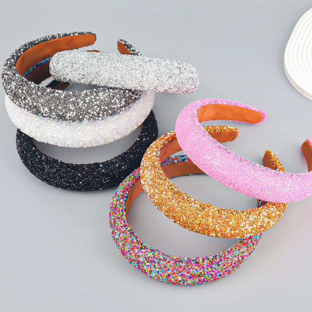 Occident fashion party gliter padded headband