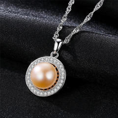 925 sterling silver water pearl one pearl necklace