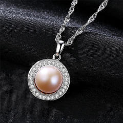925 sterling silver water pearl one pearl necklace