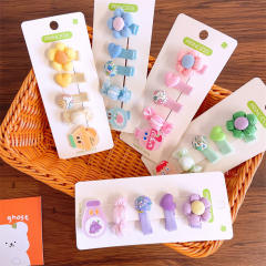 5pcs cute cartoon hair clips set for kids