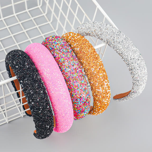 Occident fashion party gliter padded headband