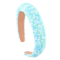Spring design colorful beaded padded headband
