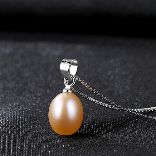 Sterling silver real pearl necklace