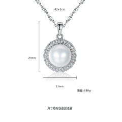 925 sterling silver water pearl one pearl necklace