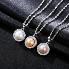 925 sterling silver water pearl one pearl necklace