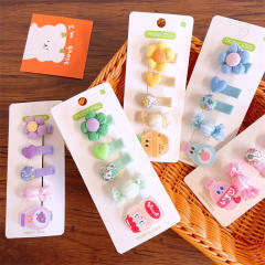 5pcs cute cartoon hair clips set for kids