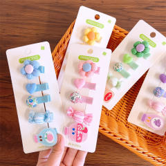 5pcs cute cartoon hair clips set for kids