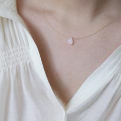 Dainty moonstone drop stainless steel choker necklace