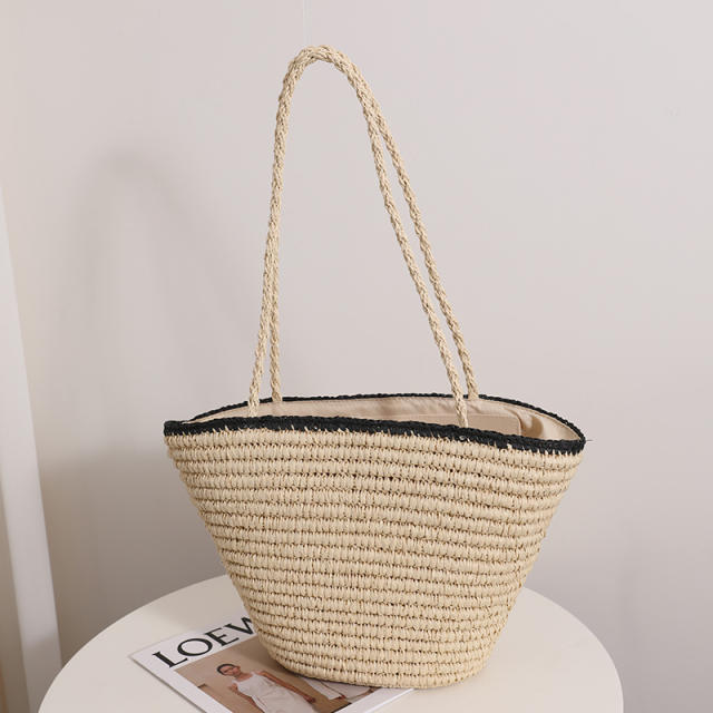 New design large capacity straw tote bag