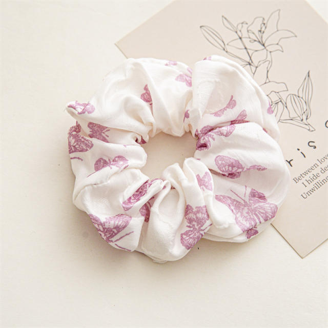 Spring design flower butterfly scrunchies