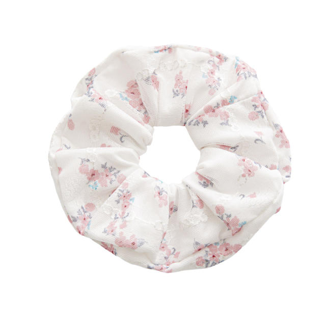 Spring design floral scrunchies