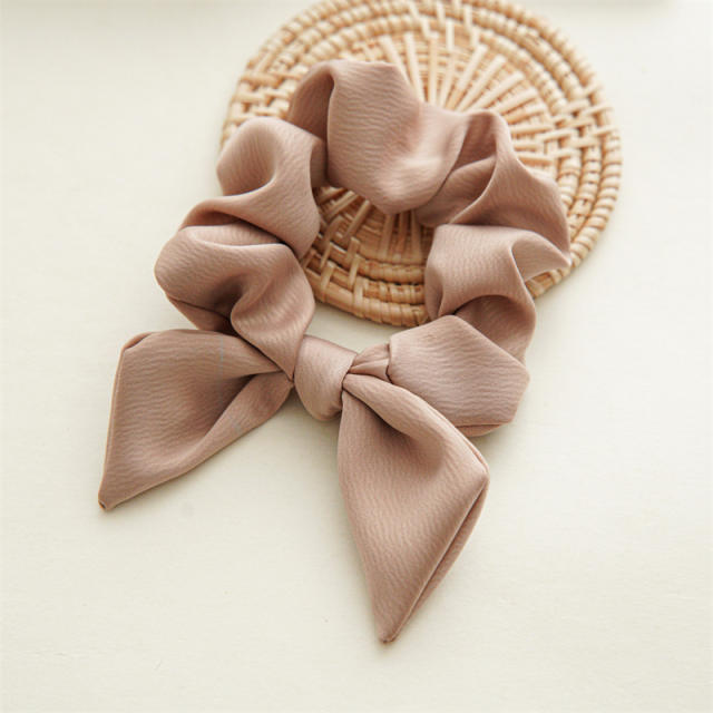 Korean fashion plain color bunny ear scrunchies