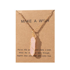 Occident fashion natural crystal pendant necklace