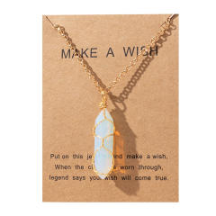 Occident fashion natural crystal pendant necklace