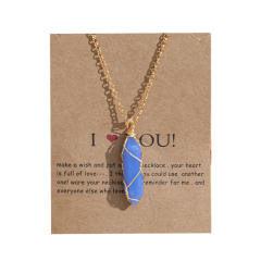 Occident fashion natural crystal pendant necklace