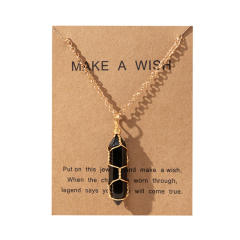 Occident fashion natural crystal pendant necklace