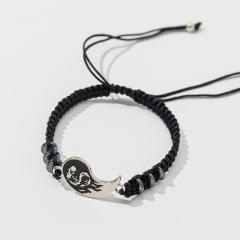 Dragon totem matching heart couple bracelet