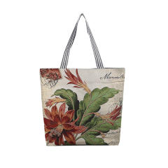 National trend canvas large capacity tote bag shopping bag