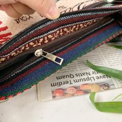 Casual national trend canvas crossbody bag