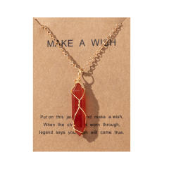 Occident fashion natural crystal pendant necklace
