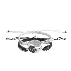 Dragon totem matching heart couple bracelet