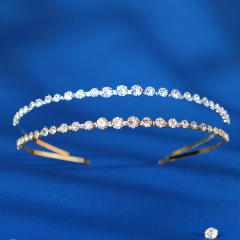 Elegant cubic zircon dainty headband set