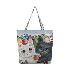 National trend canvas large capacity tote bag shopping bag
