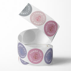 INS trend rose flower pattern thank you stickers 500pcs