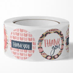 8 different design thank you stickers 500pcs