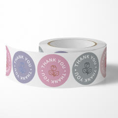 INS trend rose flower pattern thank you stickers 500pcs
