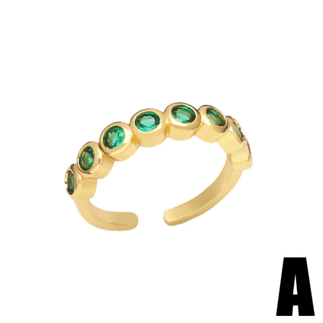 Elegant emerald statement butterfly copper rings