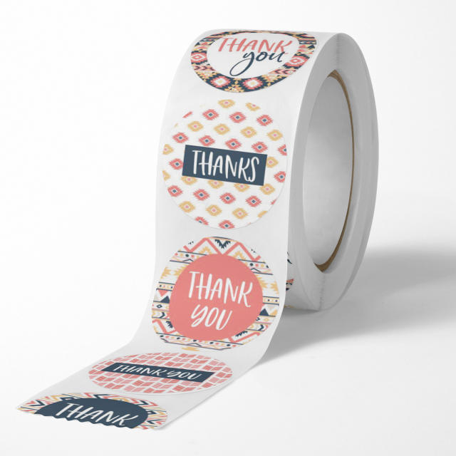 8 different design thank you stickers 500pcs