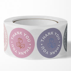INS trend rose flower pattern thank you stickers 500pcs